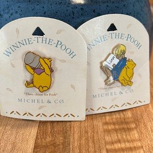 Two Winnie The Pooh pins by Michel & CO